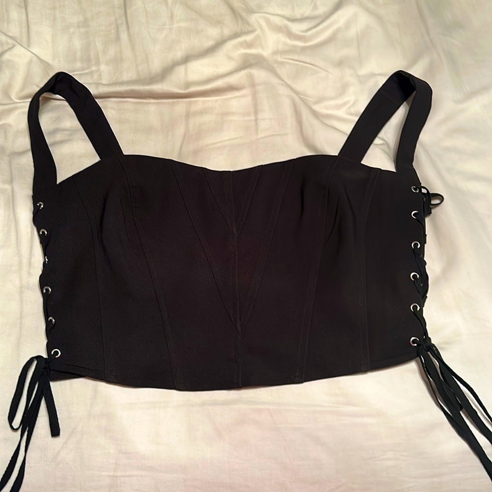 Top Chic Black Crop Top Large